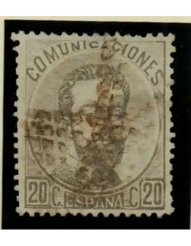 FA3083. Emision 1-10-1872. Valor de 20 centimos gris cancelado con rombo de puntos