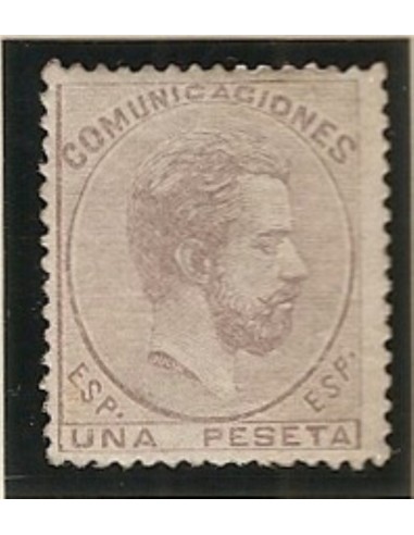 FA3100. Emision 1-10-1872. Valor de 1 peseta lila. NUEVO