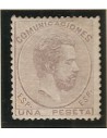 FA3100. Emision 1-10-1872. Valor de 1 peseta lila. NUEVO