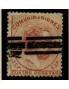 FA3109. Emision 1-10-1872. Valor de 4 pesetas BARRADO