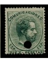 FA3110. Emision 1-10-1872. Valor de 10 pesetas con taladro