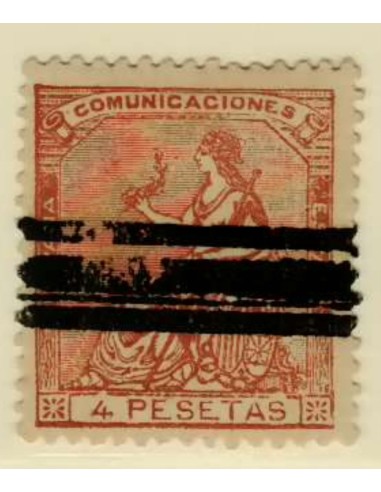 FA3165. Emision 1-7-1873. Valor de 4 pesetas barrado