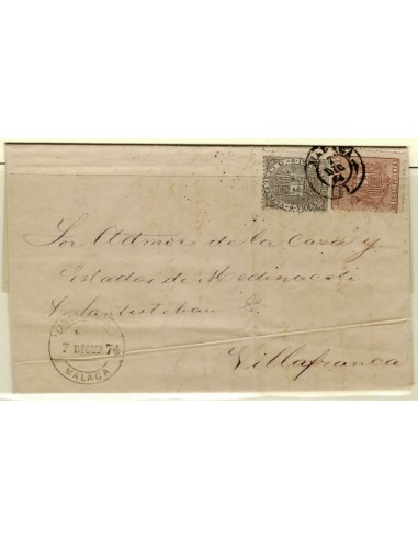 FA3223. Emision 1-10-1874. Malaga a Villafranca