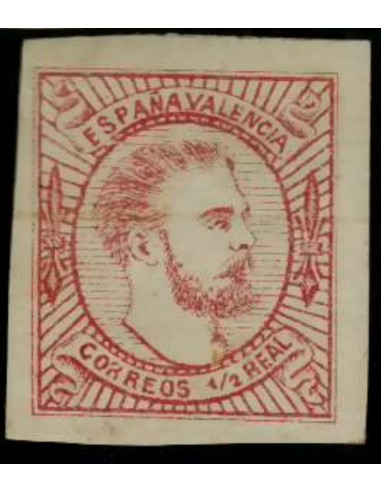 FA3237. Emisión 1-09-1874. Carlos VII. Valencia. 1/2 real NUEVO