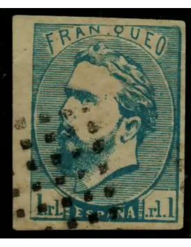 FA3244. Emisión 1-07-1873. Carlos VII. Vascongadas y Navarra. 1 r. cancelado