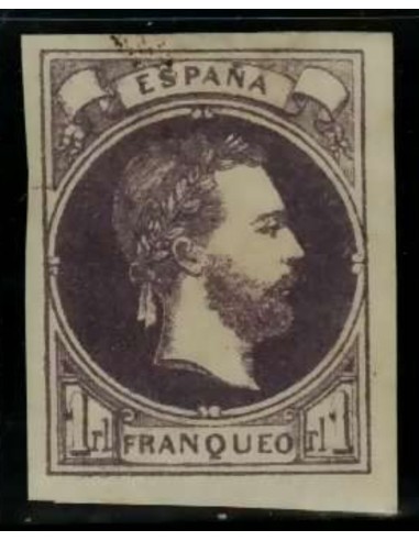 FA3256. Emisión 1-08-1874. Carlos VII. Vascongadas y Navarra. 1 real violeta