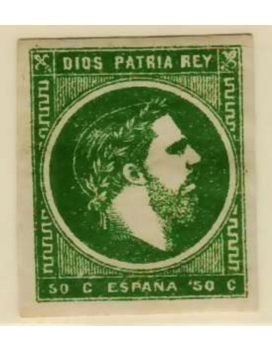 FA3263. Emisión 1-03-1875. Carlos VII. Vascongadas y Navarra. 50 c verde