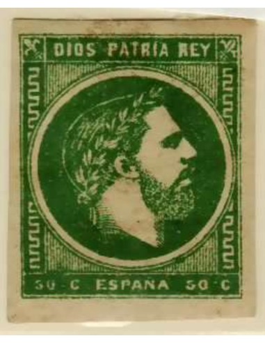 FA3266. Emisión 1-03-1875. Carlos VII. Vascongadas y Navarra. 50 c verde