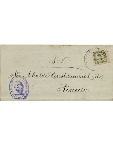 FA3316. Emision 1-6-1876. Arenys de Mar a Pineda