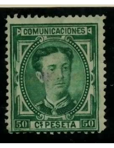 FA3358 Emision 1-6-1876. Valor de 50 c. verde NUEVO