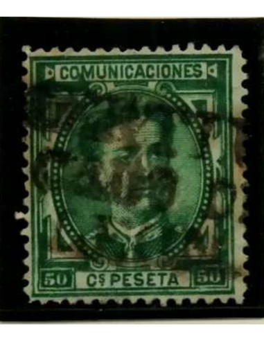 FA3360 Emision 1-6-1876. Valor de 50 c. cancelado con sello administrativo