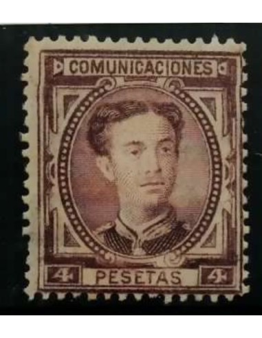 FA3365 Emision 1-6-1876. Valor de 4 pesetas violeta claro. NUEVO