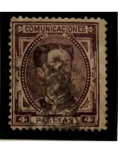 FA3366 Emision 1-6-1876. Valor de 4 pesetas con cancelación