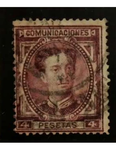 FA3367 Emision 1-6-1876. Valor de 4 pesetas con cancelación