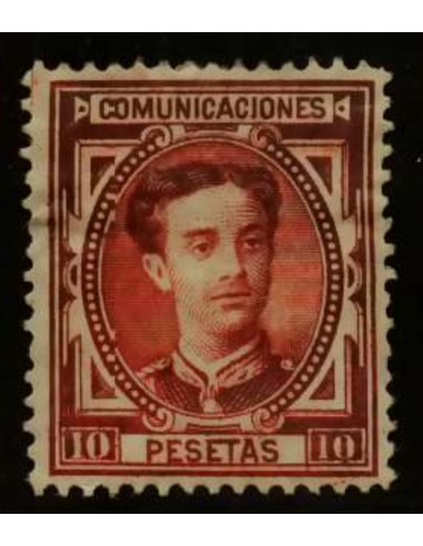 FA3368 Emision 1-6-1876. Valor de 10 pesetas bermellón. NUEVO