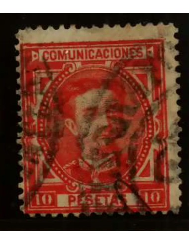 FA3369 Emision 1-6-1876. Valor de 10 pesetas con cancelación