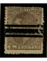 FA3461. Emision 1-5-1879. 5 Valores de 4 pesetas barrados