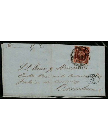FA3474. 1862, Murcia a Barcelona cancelado con Rueda de Carreta 11
