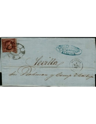 FA3596. 1863, Almería a Sevilla, cancelado con Rueda de Carreta 17 LUJO