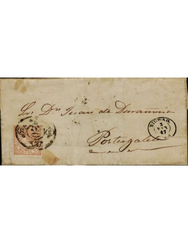 FA3602. 1867. Bilbao a Portugalete, cancelado con Rueda de Carreta 20 LUJO