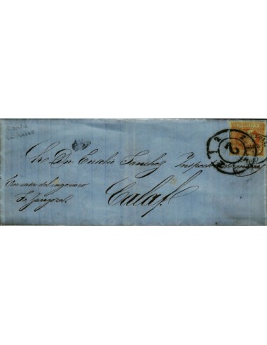 FA3662. 1860, Barcelona a Calaf, cancelado con Rueda de Carreta 2