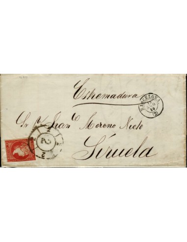 FA3671. 1859, Barcelona a Siruela, cancelado con Rueda de Carreta 2