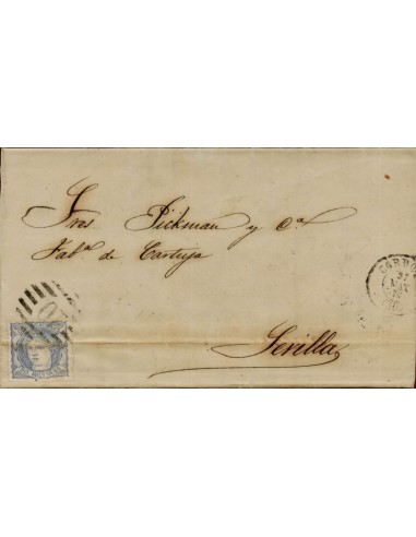 FA3713. 1870, Cordoba a Sevilla, cancelado con Parrilla con Cifra 10 LUJO