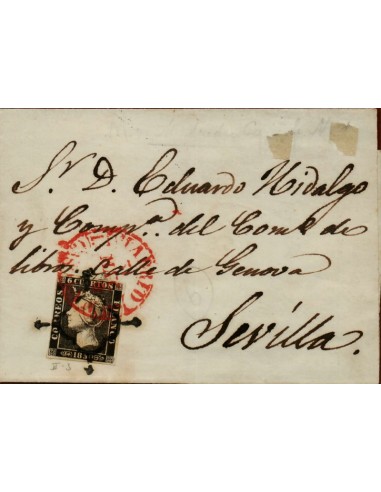 FA3731. 1850, Madrid a Sevilla, matasello mixto