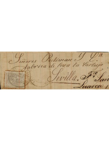 FA3973. Emision de 1879, Carta de Luarca a Sevilla