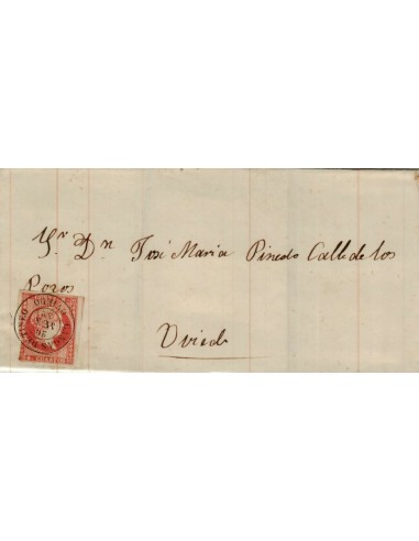 FA3979. 1859, Carta de Cangas de Tineo a Oviedo