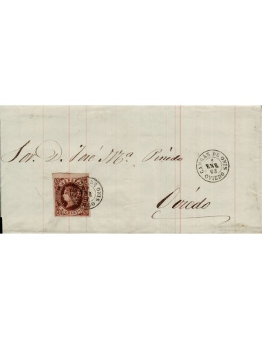 FA3982. 1863, Carta de Cangas de Onis a Oviedo