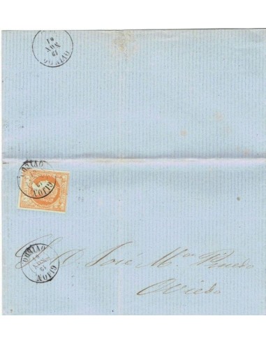 FA3988. 1861, Carta de Gijon a Oviedo