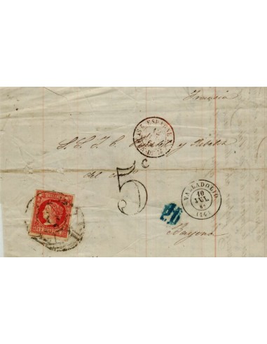 FA4114. 1861, Carta de Valladolid a Bayona (Francia)