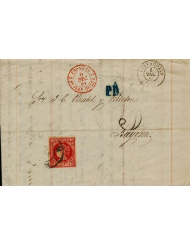 FA4115. 1861, Carta de Valladolid a Bayona (Francia)