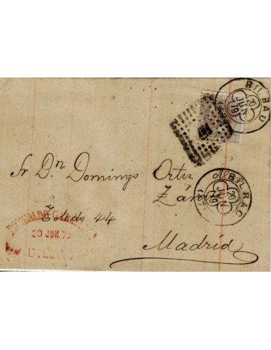 FA4122. 1879, Carta de Bilbao a Madrid