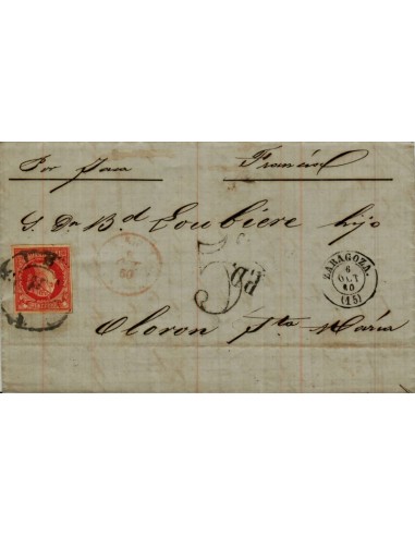FA4125. 1860, Carta de Zaragoza a Santa Maria de Oloron (Francia)