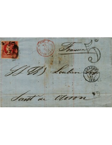 FA4127. 1861, Carta de Zaragoza a Santa Maria de Oloron (Francia)