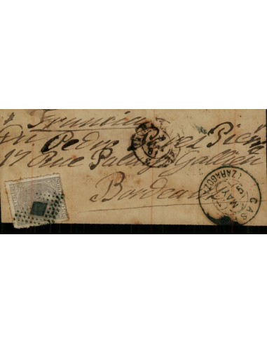 FA4128. 1881, Carta de Caspe a Burdeos (Francia)