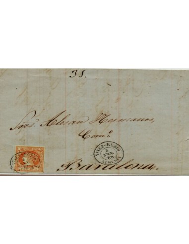 FA4138. 1860, Carta de Velez Rubio a Barcelona
