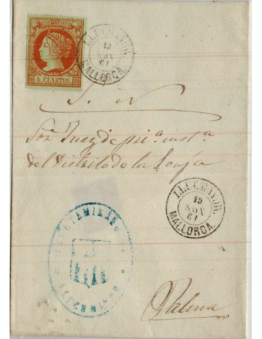 FA4159. 1861, Carta de Lluchmajor a Palma de Mallorca