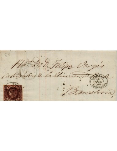 FA4160. 1863, Carta de Tarrasa a Barcelona