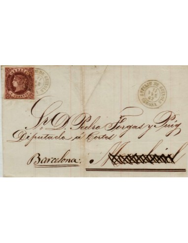 FA4229. 1863, Carta de San Feliu de Guixols a Barcelona
