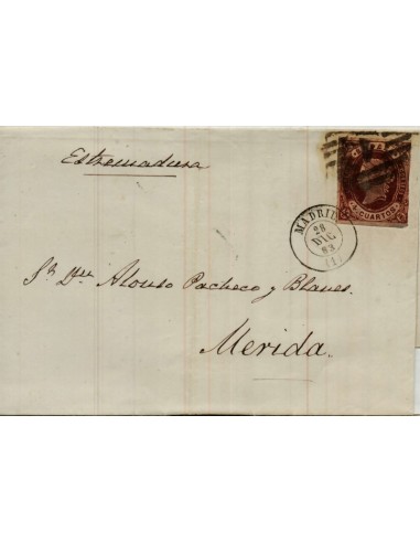 FA4320. 1863, Carta de Madrid a Merida
