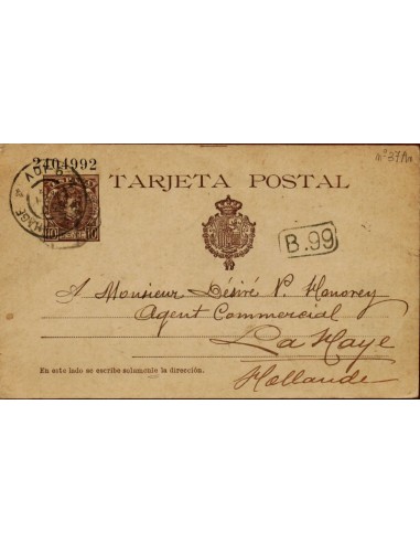 FA4369. Entero postal de España a La Haya (Holanda)