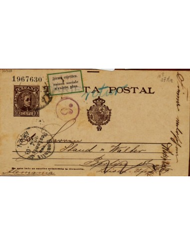 FA4388. 1903, Entero postal dirigido a Berlin (Alemania)