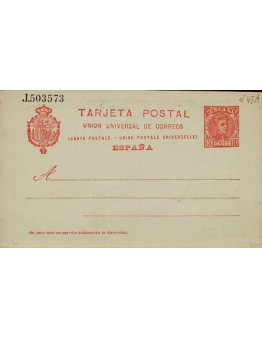 FA4404. Tarjeta postal para la U.P.U, con inscripción Union Universal de Correos