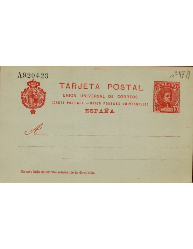 FA4405. Tarjeta postal para la UPU ALFONSO XIII Cadete