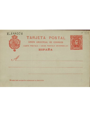 FA4406. Tarjeta postal para la UPU ALFONSO XIII Cadete