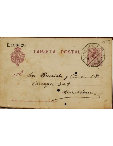 FA4416. 1921, Entero postal dirigido a Barcelona
