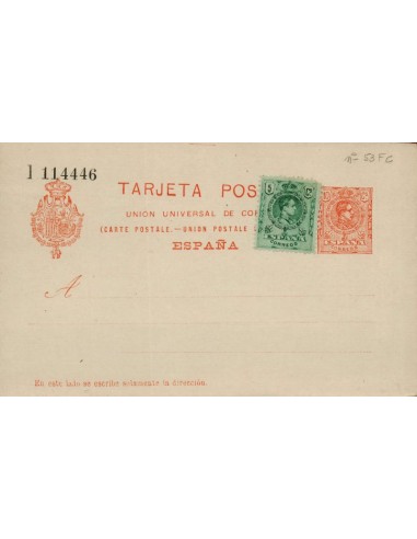 FA4445. Tarjeta postal inscripción UNION UNIVERSAL DE CORREOS